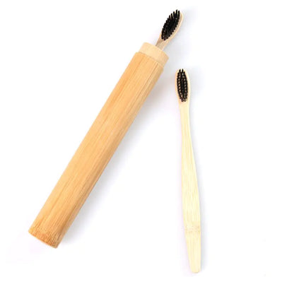 Bamboo Toothbrush and Travel Box