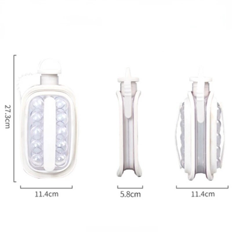 Water Bottle with Built-In Ice Balls Tray