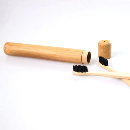 Bamboo Toothbrush and Travel Box